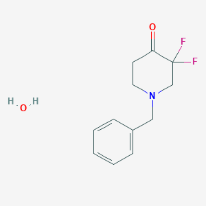 molecular formula C12H15F2NO2 B8229457 1-benzyl-3,3-Difluoropiperidin-4-one hydrate 
