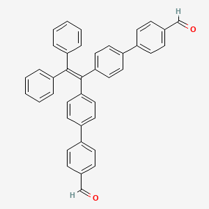 molecular formula C40H28O2 B8229485 4',4'''-(2,2-Diphenylethene-1,1-diyl)bis([1,1'-biphenyl]-4-carbaldehyde) 