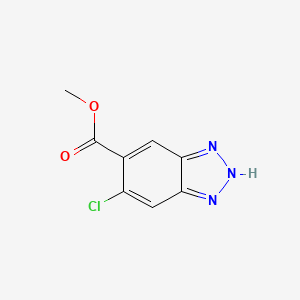 molecular formula C8H6ClN3O2 B8229531 Methyl 5-chloro-1H-benzo[d][1,2,3]triazole-6-carboxylate 