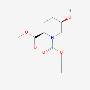 molecular formula C12H21NO5 B8229582 1-(tert-Butyl) 2-methyl (2R,5R)-5-hydroxypiperidine-1,2-dicarboxylate 