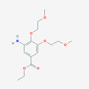 Benzoic acid, 3-amino-4,5-bis(2-methoxyethoxy)-, ethyl ester