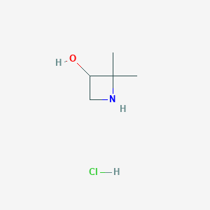 molecular formula C5H12ClNO B8229602 2,2-Dimethylazetidin-3-ol hydrochloride 