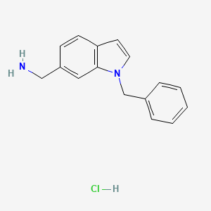 molecular formula C16H17ClN2 B8229623 (1-Benzylindol-6-yl)methanamine;hydrochloride 