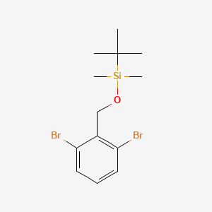 molecular formula C13H20Br2OSi B8229628 3,5-Dibromo-4-(tert-butyldimethylsilyloxymethyl)benzene 