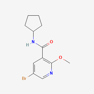 molecular formula C12H15BrN2O2 B8229629 5-Bromo-N-cyclopentyl-2-methoxynicotinamide 