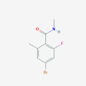 molecular formula C9H9BrFNO B8229673 4-Bromo-2-fluoro-N,6-dimethylbenzamide 