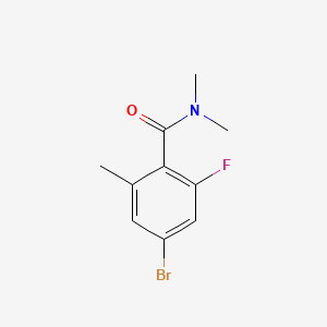 molecular formula C10H11BrFNO B8229676 4-Bromo-2-fluoro-N,N,6-trimethylbenzamide 
