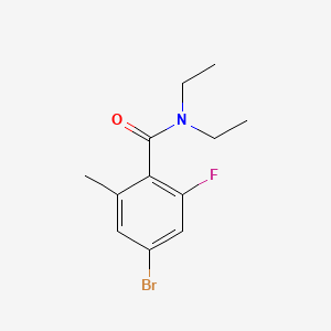 molecular formula C12H15BrFNO B8229679 4-Bromo-N,N-diethyl-2-fluoro-6-methylbenzamide 