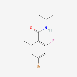 molecular formula C11H13BrFNO B8229695 4-Bromo-2-fluoro-N-isopropyl-6-methylbenzamide 