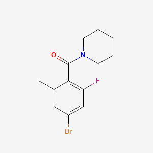 molecular formula C13H15BrFNO B8229706 (4-Bromo-2-fluoro-6-methylphenyl)(piperidin-1-yl)methanone 