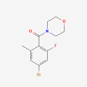 molecular formula C12H13BrFNO2 B8229708 (4-Bromo-2-fluoro-6-methylphenyl)(morpholino)methanone 