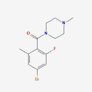 molecular formula C13H16BrFN2O B8229709 (4-Bromo-2-fluoro-6-methylphenyl)(4-methylpiperazin-1-yl)methanone 