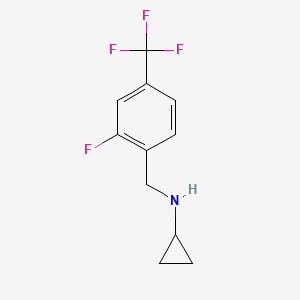 molecular formula C11H11F4N B8229737 N-(2-Fluoro-4-(trifluoromethyl)benzyl)cyclopropanamine 