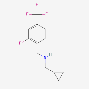 molecular formula C12H13F4N B8229743 1-Cyclopropyl-N-(2-fluoro-4-(trifluoromethyl)benzyl)methanamine 