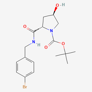 molecular formula C17H23BrN2O4 B8229749 (2S,4R)-tert-butyl 2-((4-bromobenzyl)carbamoyl)-4-hydroxypyrrolidine-1-carboxylate 