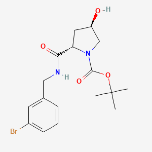 molecular formula C17H23BrN2O4 B8229756 (2S,4R)-tert-Butyl 2-((3-bromobenzyl)carbamoyl)-4-hydroxypyrrolidine-1-carboxylate 