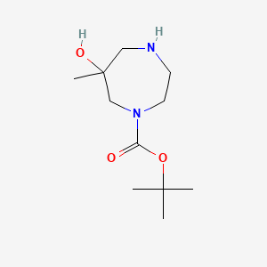 molecular formula C11H22N2O3 B8229773 tert-Butyl 6-hydroxy-6-methyl-1,4-diazepane-1-carboxylate 