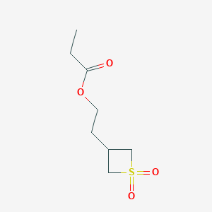 molecular formula C8H14O4S B8229816 2-(1,1-Dioxidothietan-3-yl)ethylpropionate 