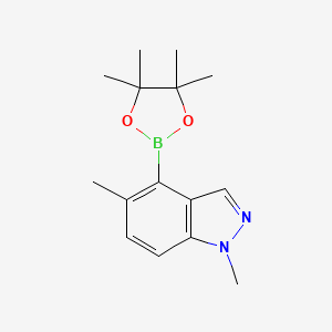 molecular formula C15H21BN2O2 B8229817 1,5-Dimethyl-4-(4,4,5,5-tetramethyl-1,3,2-dioxaborolan-2-yl)-1H-indazole 
