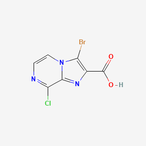 molecular formula C7H3BrClN3O2 B8229822 3-Bromo-8-chloroimidazo[1,2-a]pyrazine-2-carboxylicacid 