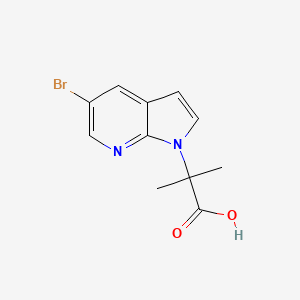 molecular formula C11H11BrN2O2 B8229836 2-{5-bromo-1H-pyrrolo[2,3-b]pyridin-1-yl}-2-methylpropanoic acid 