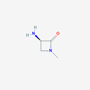 molecular formula C4H8N2O B8229852 (3R)-3-amino-1-methylazetidin-2-one 