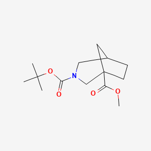 molecular formula C14H23NO4 B8229868 3-Tert-butyl 1-methyl 3-azabicyclo[3.2.1]octane-1,3-dicarboxylate 