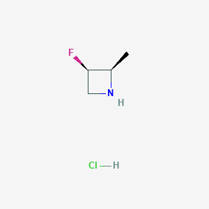 molecular formula C4H9ClFN B8229875 (2R,3R)-3-fluoro-2-methyl-azetidine;hydrochloride 