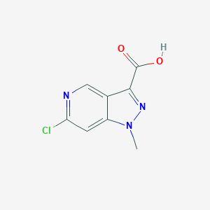 molecular formula C8H6ClN3O2 B8229878 6-chloro-1-methyl-1H-pyrazolo[4,3-c]pyridine-3-carboxylic acid 