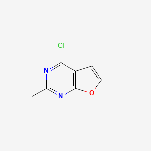 molecular formula C8H7ClN2O B8229914 4-Chloro-2,6-dimethylfuro[2,3-d]pyrimidine 