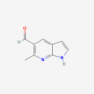 molecular formula C9H8N2O B8229919 6-methyl-1H-pyrrolo[2,3-b]pyridine-5-carbaldehyde 