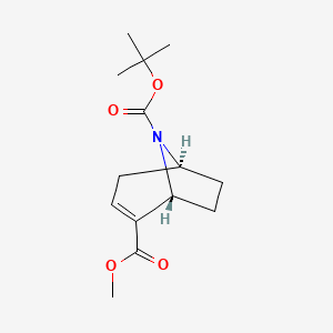 molecular formula C14H21NO4 B8229922 8-tert-butyl 2-methyl (1R,5S)-8-azabicyclo[3.2.1]oct-2-ene-2,8-dicarboxylate 