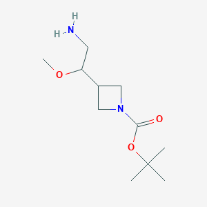 molecular formula C11H22N2O3 B8229934 Tert-butyl 3-(2-amino-1-methoxyethyl)azetidine-1-carboxylate 