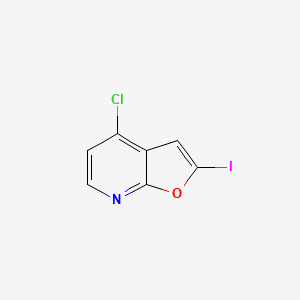 molecular formula C7H3ClINO B8229938 4-Chloro-2-iodofuro[2,3-b]pyridine 