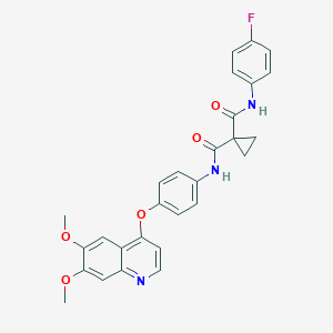 molecular formula C₂₈H₂₄FN₃O₅ B000823 卡伯替尼 CAS No. 849217-68-1