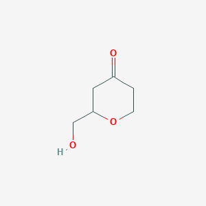 molecular formula C6H10O3 B8230035 2-Hydroxymethyl-tetrahydro-pyran-4-one 