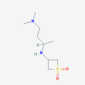 molecular formula C9H20N2O2S B8230042 3-((4-(Dimethylamino)butan-2-yl)amino)thietane1,1-dioxide 