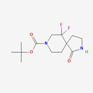 molecular formula C13H20F2N2O3 B8230056 tert-Butyl 6,6-difluoro-1-oxo-2,8-diazaspiro[4.5]decane-8-carboxylate 