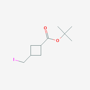 molecular formula C10H17IO2 B8230119 Tert-butyl 3-(iodomethyl)cyclobutane-1-carboxylate 