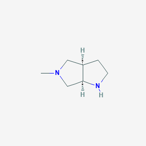 molecular formula C7H14N2 B8230125 (3aR,6aR)-5-Methyloctahydropyrrolo[3,4-b]pyrrole 