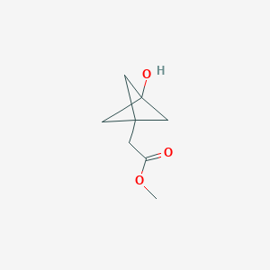 molecular formula C8H12O3 B8230139 Methyl 2-(3-hydroxy-1-bicyclo[1.1.1]pentanyl)acetate 