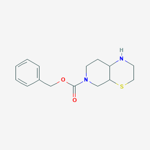 molecular formula C15H20N2O2S B8230159 benzyl octahydro-1H-pyrido[3,4-b]thiomorpholine-6-carboxylate 