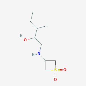 molecular formula C9H19NO3S B8230198 3-((2-Hydroxy-3-methylpentyl)amino)thietane1,1-dioxide 