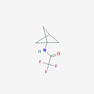 molecular formula C7H8F3NO B8230213 N-{bicyclo[1.1.1]pentan-1-yl}-2,2,2-trifluoroacetamide 