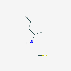 molecular formula C8H15NS B8230216 N-(Pent-4-en-2-yl)thietan-3-amine 