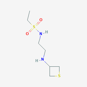 molecular formula C7H16N2O2S2 B8230231 N-(2-(Thietan-3-ylamino)ethyl)ethanesulfonamide 