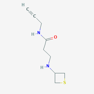 molecular formula C9H14N2OS B8230233 N-(Prop-2-yn-1-yl)-3-(thietan-3-ylamino)propanamide 