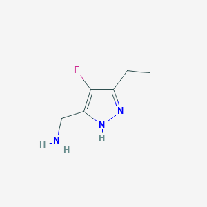 molecular formula C6H10FN3 B8230241 (5-Ethyl-4-fluoro-1H-pyrazol-3-yl)methanamine CAS No. 1638759-47-3