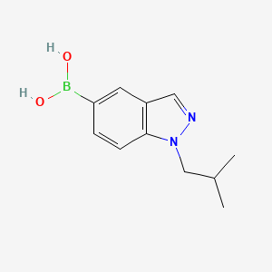 molecular formula C11H15BN2O2 B8230247 [1-(2-Methylpropyl)-1H-indazol-5-yl]boronic acid 