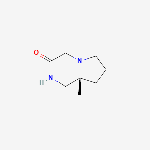 molecular formula C8H14N2O B8230250 (R)-8A-methylhexahydropyrrolo[1,2-a]pyrazin-3(4H)-one 